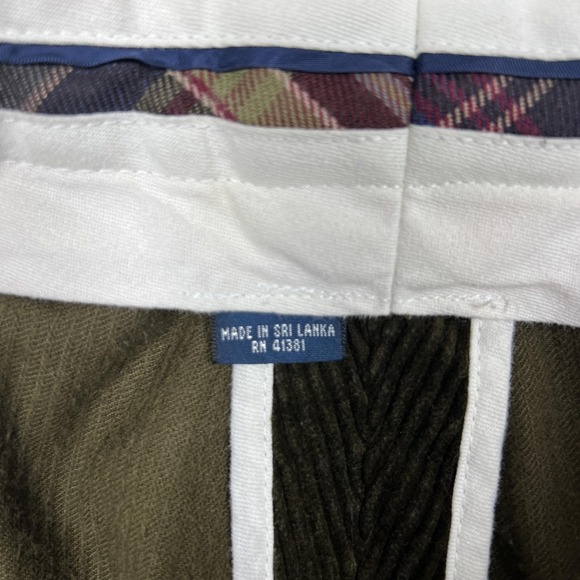 Polo Ralph Lauren Corduroy Pants Mens 40x32 Olive Brown Classic Fit Chino Y2K - Picture 5 of 12